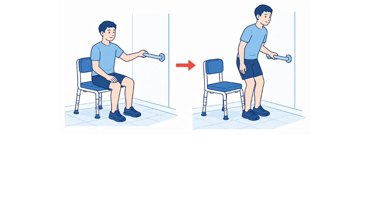Bath Chair Sit To Stand With Handle