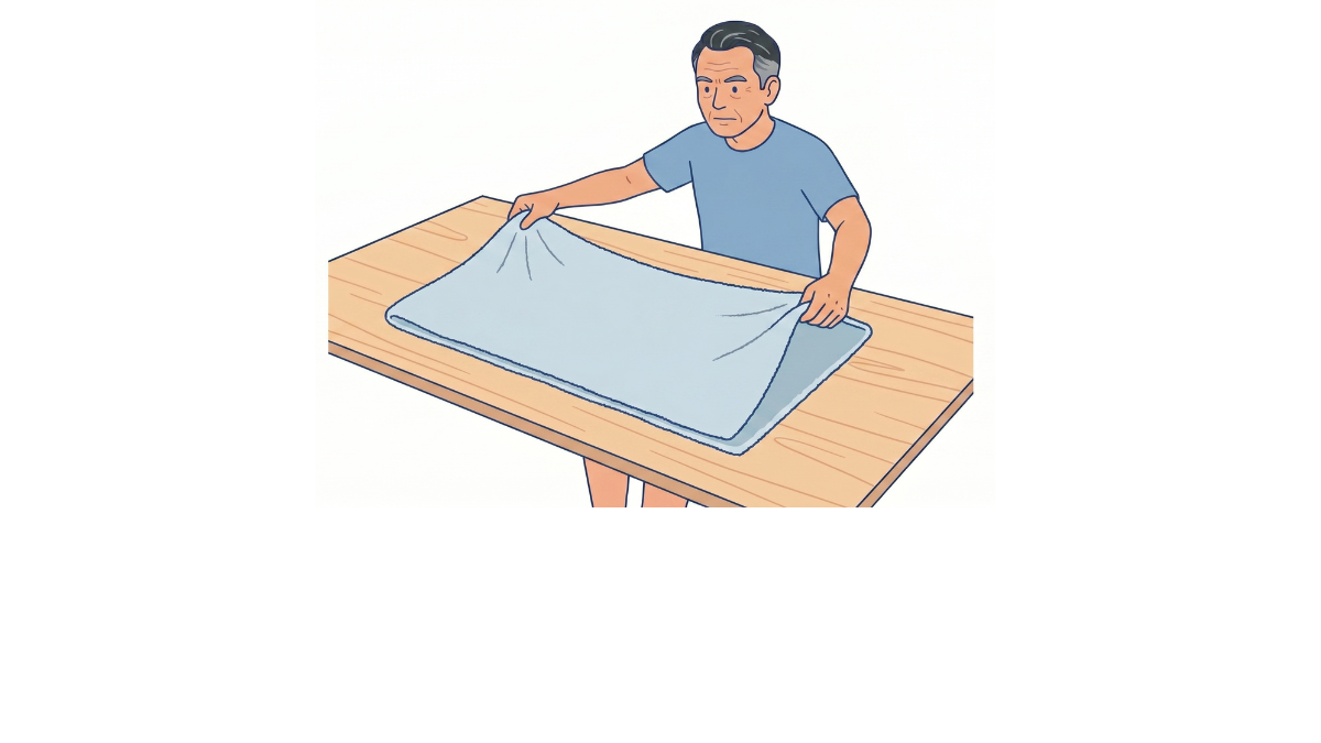 Folding Towel with Both Hands