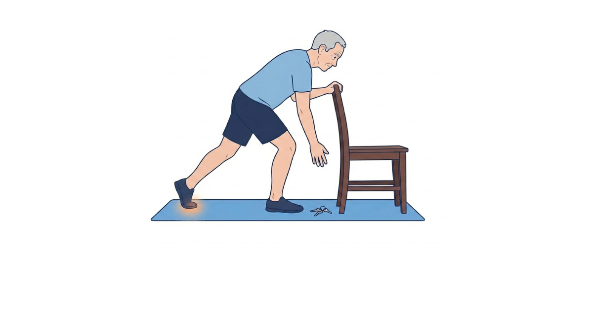 Golfer Pose With Chair