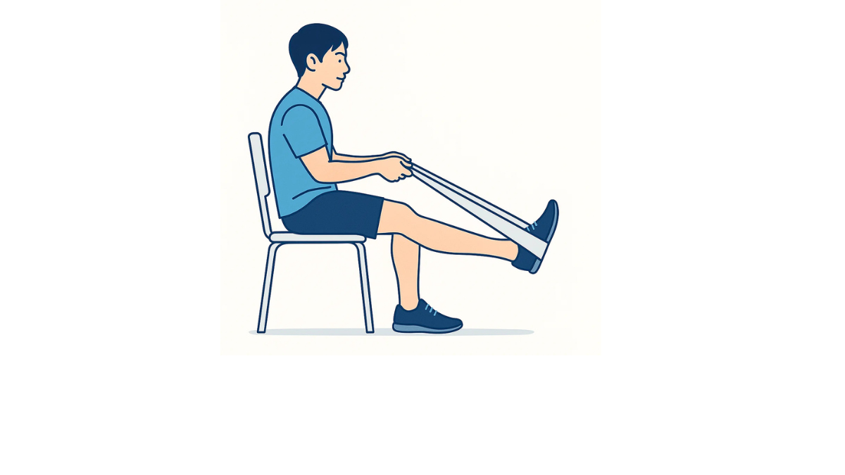 Seated Hamstring Stretch With Towel.