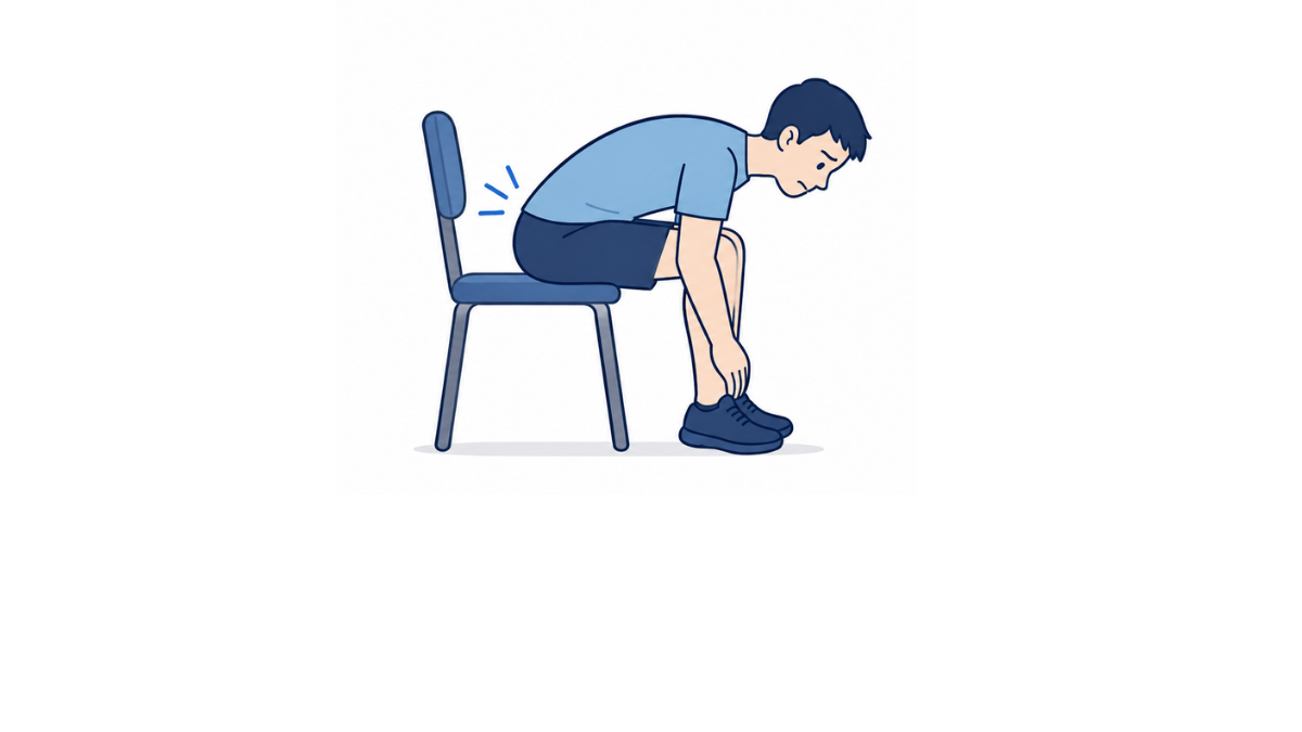 Seated Shoe Tying Back Strain