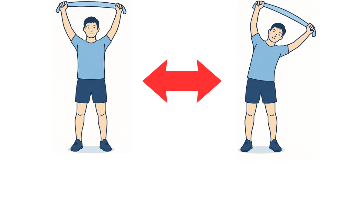 Standing Left Side Bend With Towel