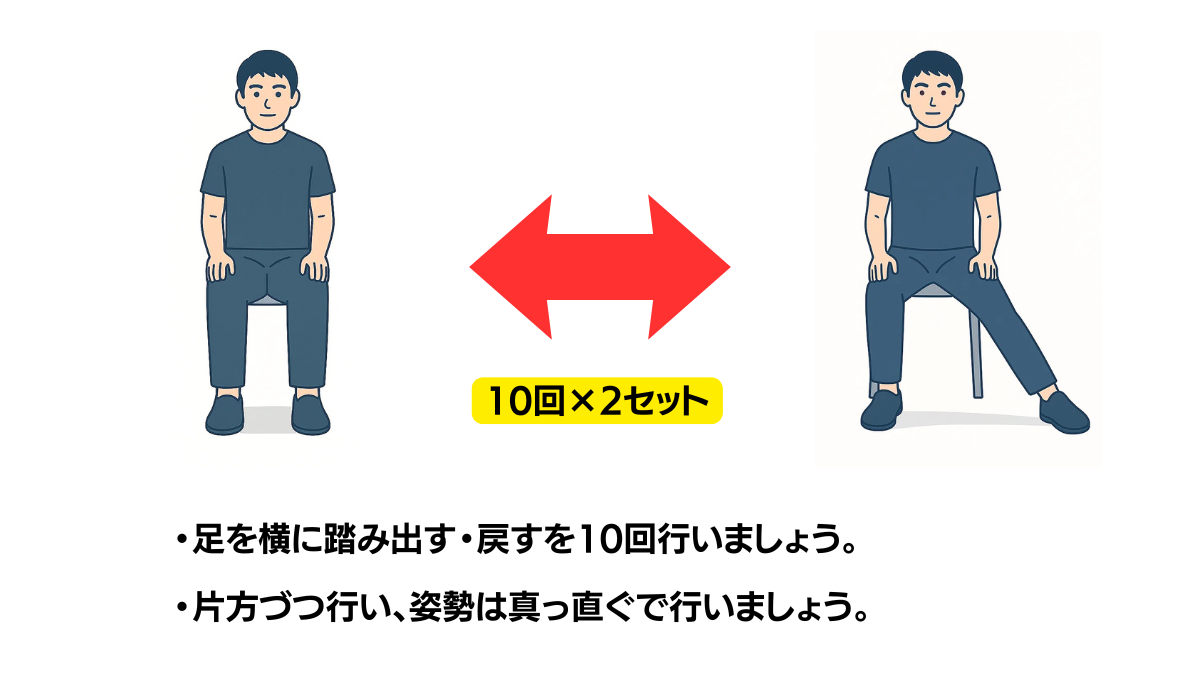 Seated Side Step Exercise